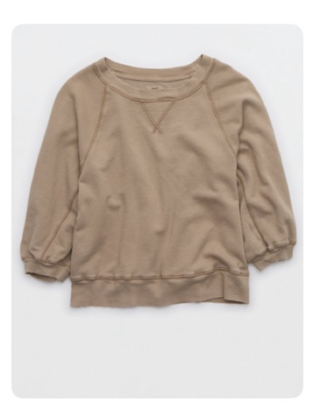 Aerie Femme Sweatshirt Short sleeve Crew Neck Sweatshirt Puff Sleeves